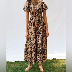 SOMERSET MAXI DRESS Brown Motif